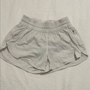 Women's Gray Elastic Waist Shorts